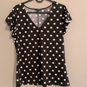Cute Polka Dot Flare Sleeve Top